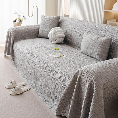 DREAMINGO Bubble Textured Cooling Sofa Cover, Ice Silk Breathable Couch Cover - Image 4