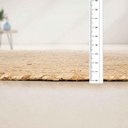 Hausattire Jute Braided Round Rug, 5 ft | 100% natural jute, hand woven - Image 2