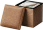 SONGMICS HOME Storage Ottoman, Removable Lid, Foldable Foot Stool, PU Leather by SONGMICSHOME