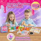 46PCS Slime Boba Tea Making Kit for Girls Ages 8-12, DIY Pretend Play Food Toys, Bubble Tea Cups, Bag, Clear Slime, Add-ins, Making Miniature Food, Party Favors for Kids 6 7 9 10 11