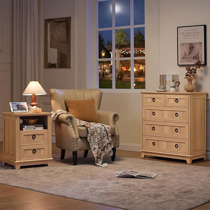 Joaxswe Farmhouse 5 Drawer Dresser - Image 9