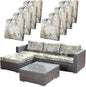 CALBODE 8Pcs Outdoor Stretch Cushion Covers, Waterproof Outdoor Chair Floral by CALBODE
