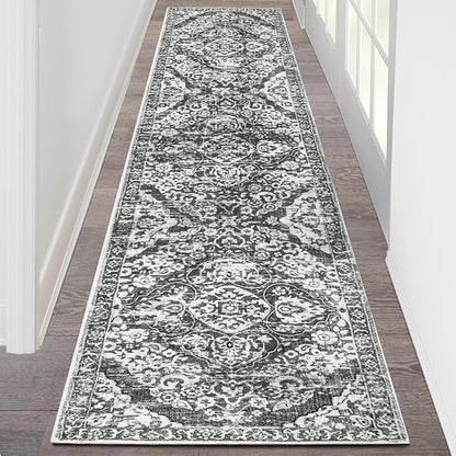 HEBE Hallway Runner Rug 2'x8', Washable Non Slip Kitchen Rug Runner | Soft Boho by HEBE
