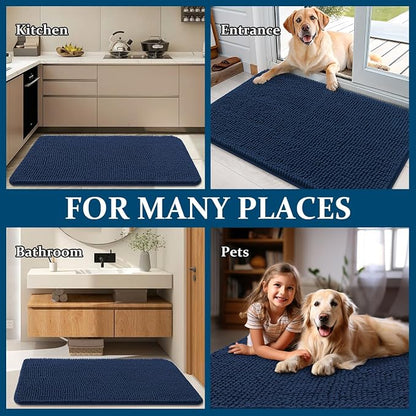 OLANLY Dog Door Mat for Muddy Paws 44x32, Super Absorbent Chenille Mud Mat | - Image 8