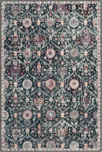 Lahome Moroccan Washable Rugs for Living Room, 4x6 Rug for Bedroom Non-Slip | - Image 7