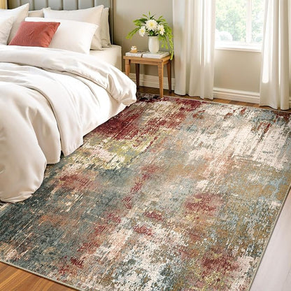 RELEANY Washable 4'x6' Abstract Area Rug - Image 3