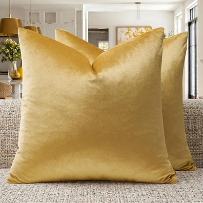 GIGIZAZA Decor Throw Couch Pillow Covers, Velvet Pillow Cases 24 x 24inch | by GIGIZAZAFocusingonhomedecoration