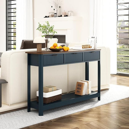 RUSTOWN Fluted Wood Console Table - Image 8