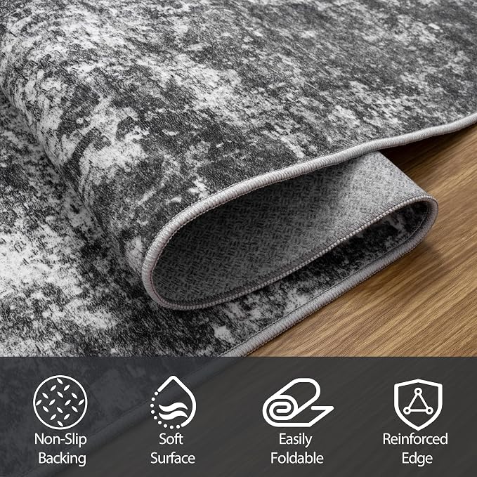 Aelenmu Round Rug 6ft Washable Rug - Image 6