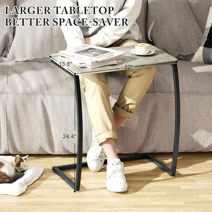 SRIWATANA Side Table, End Table, Vintage C-Shaped Couch Table - Image 8