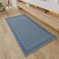 RESARE Waffle Bathroom Runner Rugs, Non Slip Boho Bath Mat 24"x48" Blue | Long by Resare