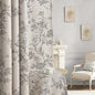 Grey Boho Floral 100% Blackout Curtains 84 Inch 2 Panels | Farmhouse Vintage by Unknown