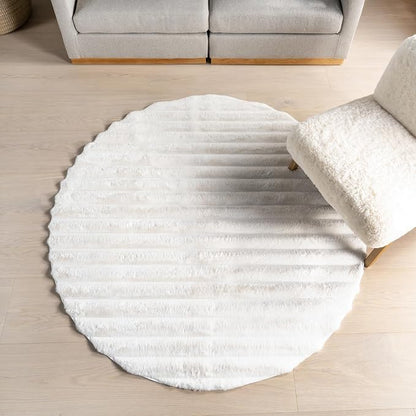 nuLOOM Kai Off White Striped Washable Area Rug, Off White by nuLOOM