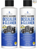 Bastion Coffee Machine Descaler & Cleaner - 4 Uses. (2 Bottles) Universal Descaling Solution Compatible with Keurig, Nespresso, Delonghi and All Single Use Coffee and Espresso Machines