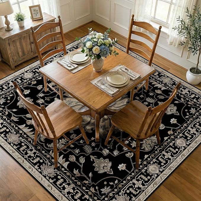 RELEANY Washable Area Rug, Square 8'x8', Water Repellent, Pet Friendly - Image 2