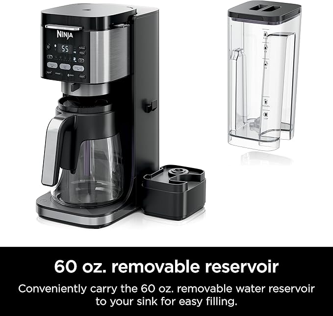 Ninja | Drip Coffee Maker | DualBrew Pro Hot & Iced Coffee Machine | Use with K-Cup Coffee Pods | 3 Brew Styles (Classic, Rich, & Iced) | 60oz Removable Reservoir & Dishwasher Safe | Black | CFP101
