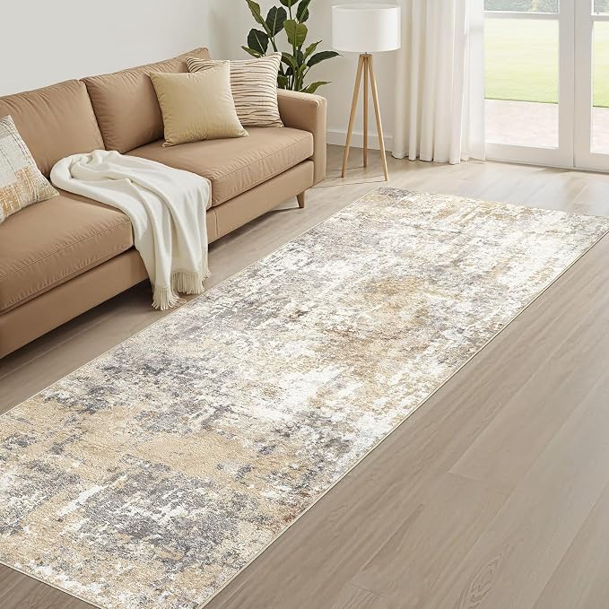 LOONGRUG Runner Rug 3x10 Washable Non-Slip Kitchen Neutral Modern Rug | - Image 8