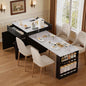 Kitchen Island with Extendable Dining Table by Unknown