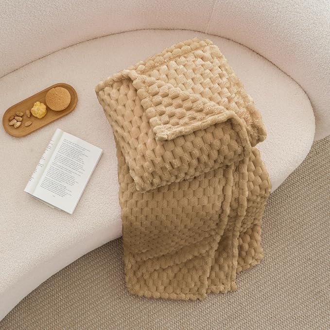 BEDELITE Camel Twin Blanket for Couch, Soft Cozy Gifts for Women, 60 * 80 | 3D - Image 6