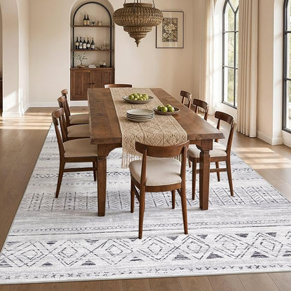 cotiled Boho 7x9 Area Rug for Living Room: Large Moroccan Washable Rug | Solve - Image 7