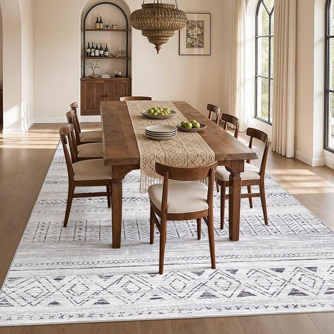 cotiled Boho 10x12 Area Rug for Living Room: Large Moroccan Washable Rug | - Image 7