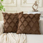 Set of 2 Soft Moroccan Throw Pillow Covers 20x20 Inch Plush Boho Decorative by Cozoomy