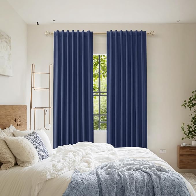 100% Blackout Curtains 102 Inch Length 2 Panels Set - Image 8