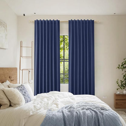 100% Blackout Curtains 102 Inch Length 2 Panels Set - Image 8