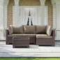 MOCHITO 5 Pieces Outdoor Patio Furniture Sets, All-Weather Sectional Sofa Dark by Unknown
