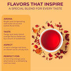 Katy's Blood Orange Loose Leaf Tea | Fruity & Citrusy Herbal Tea | Orange Peel & Hibiscus | Caffeine-Free & Hydrating Fruit Tea | 30+ Cups | Hot or Iced | Antioxidant-Rich | Woman-Owned | 3oz Pouch