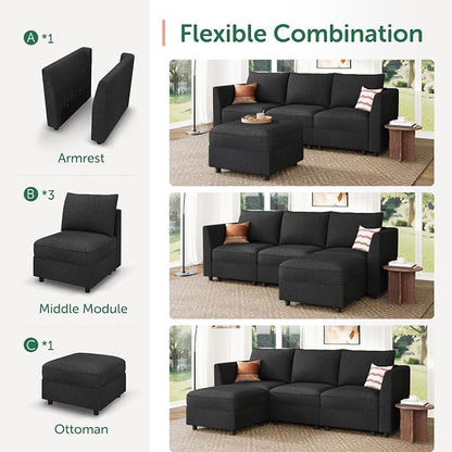 HONBAY Modular Sectional Sofa - Image 4