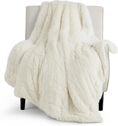Bedsure GentleSoft Fuzzy Sherpa Faux Fur Twin Blanket Cream Cozy Gifts by Unknown