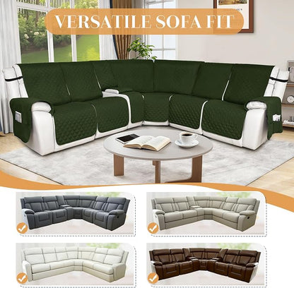 HDCAXKJ 100% Waterproof Reclining Sectional Couch Covers L Shape Recliner Sofa - Image 6