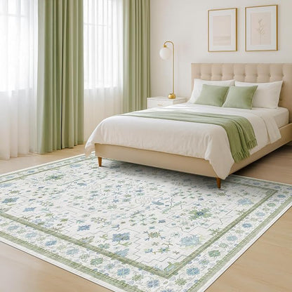 Oushak Area Rug for Bedroom 5x7 by HazoHaus
