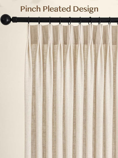 Liz Pinch Pleated Linen Curtains 72 Inches Long - Image 4