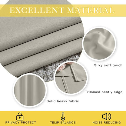 NICETOWN Sliding Door Curtain 108 inches Long, Grommet Privacy Room Darkening - Image 5