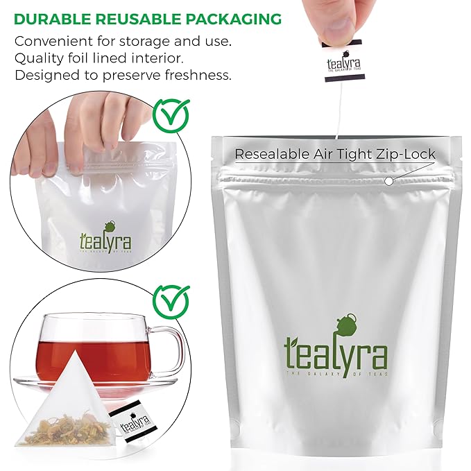 Tealyra - Scandinavian Wild Berry - 25 Bags - Black Currant - Goji Berry - Hibiscus Health Tonic - Loose Leaf Tea - Relaxing - Caffeine-Free - 25 Sachets