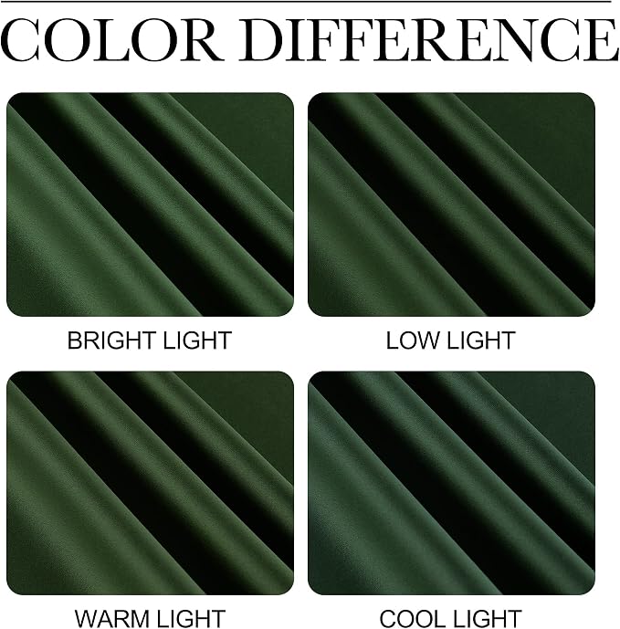 NICETOWN Room Darkening Dark Green Curtains - Image 5