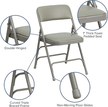 Flash Furniture 2 Pack HERCULES Series Curved Triple Braced & Double Hinged - Image 5