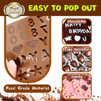 Silicone Letter Mold Chocolate Molds - Non-Stick Letter Chocolate Mold, Made of Food Grade Silicon, Perfect for Cake Decoration, Candy, Chocolate, Birthday Party - 4 Pack