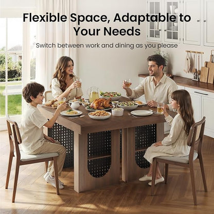 55" Convertible Computer Desk, 2-in-1 Flip-Top Desk & Dining Table - Image 7