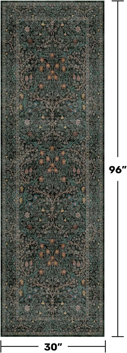 8ft Long Runners for Hallways Non Slip, Entryway Indoor, Washable Rubber - Image 2