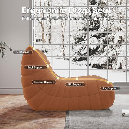 WHGBJA Bean Bag Chairs for Adults, BeanBag Reading Chair Memory Foam Couch - Image 5
