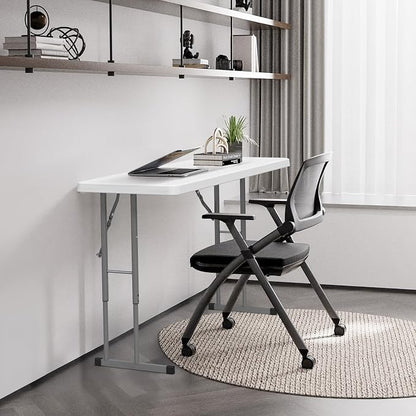 VINGLI 4 FT Narrow Folding Table, Home Work - Image 10