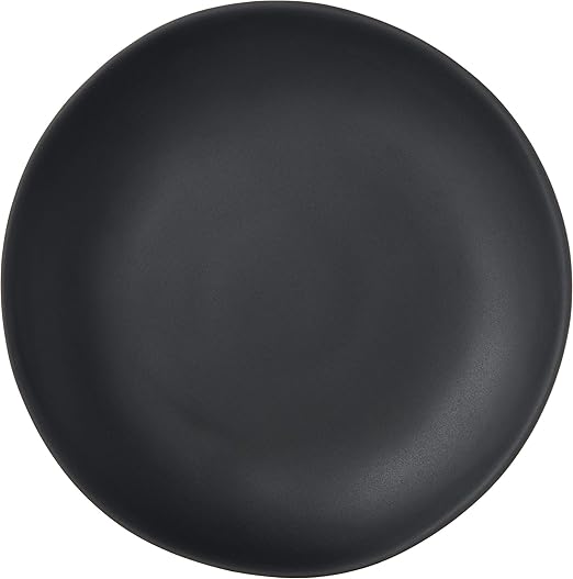 Carlisle FoodService Products Ridge Reusable Plate Salad Plate, Rimless Plate for Home and Restaurant, Melamine, 9 Inches, Slate, (Pack of 12)