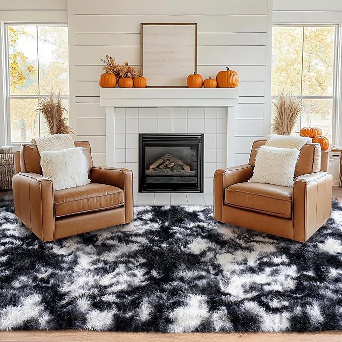 Pionblank Large Rug for Living Room 6x9, Modern Shag Area Rug - Image 2