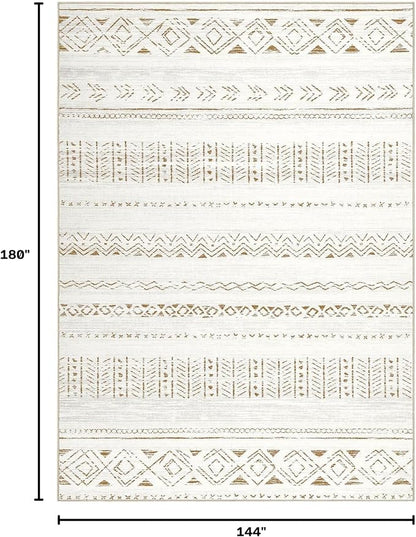 cotiled Boho 12x15 Area Rug for Living Room: Large Moroccan Washable Rug | - Image 2