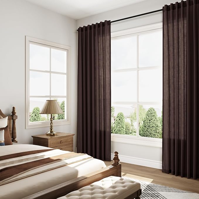 Coffee Brown Curtains 72 inch Length - Image 7