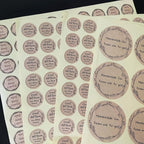 Custom Stickers Kraft Paper Labels Personalized Withe Text, Business Logo Customized Food Jars Labels Bakery Label Sticker Package Favor Canning Circle 100pcs (Style 6)