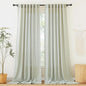 RYB HOME Semi Sheer Linen Curtains Extra Wide Curtains 108" Length, Linen Blend by RYBHOME